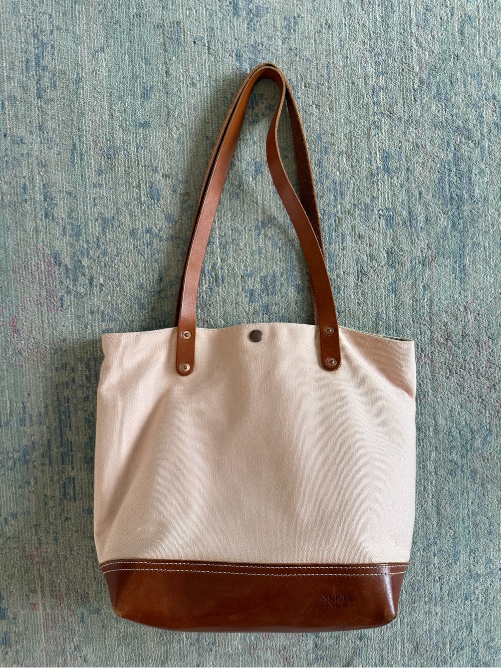 North End Bag Co ‘The Claire’ Canvas & Leather Tote | Virginia Beach Boutique